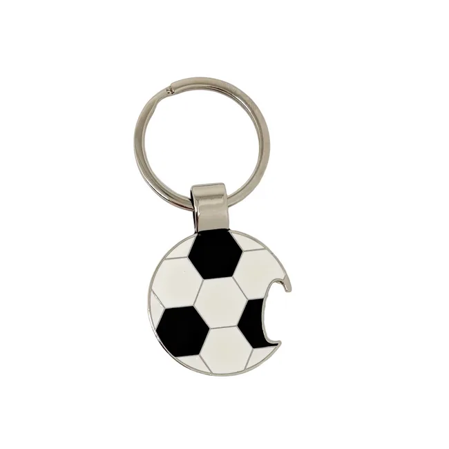 Porte-clés métal foot décapsuleur personnalisable pour entreprises