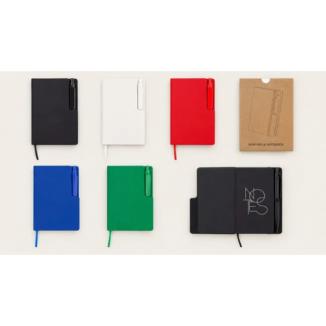 Bloc-notes élastique A6 de poche avec stylo personnalisable