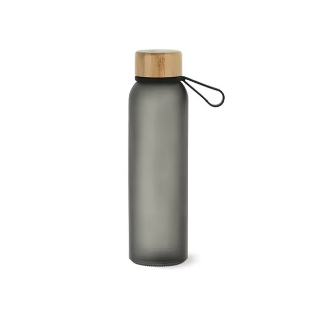 Gourde 500 ml en verre recyclé avec bouchon en bois