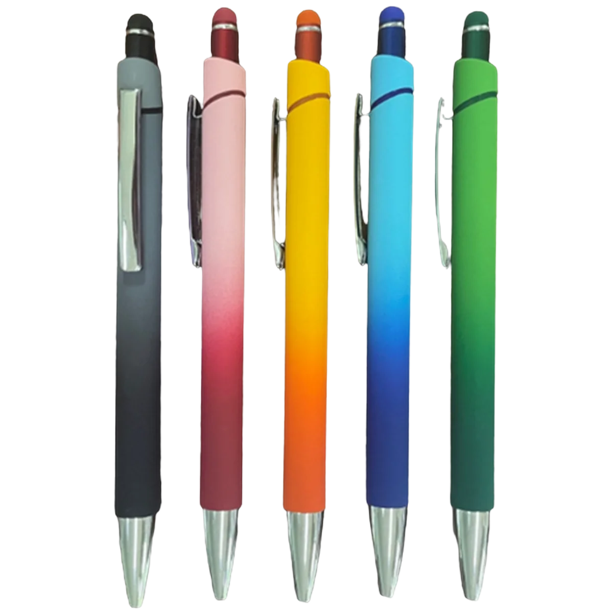Stylo metal mat degradé avec embout tactile