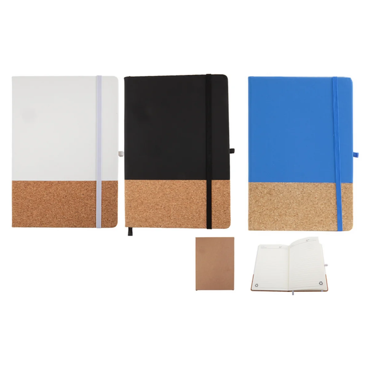 Bloc note élastique liège bicolor A5