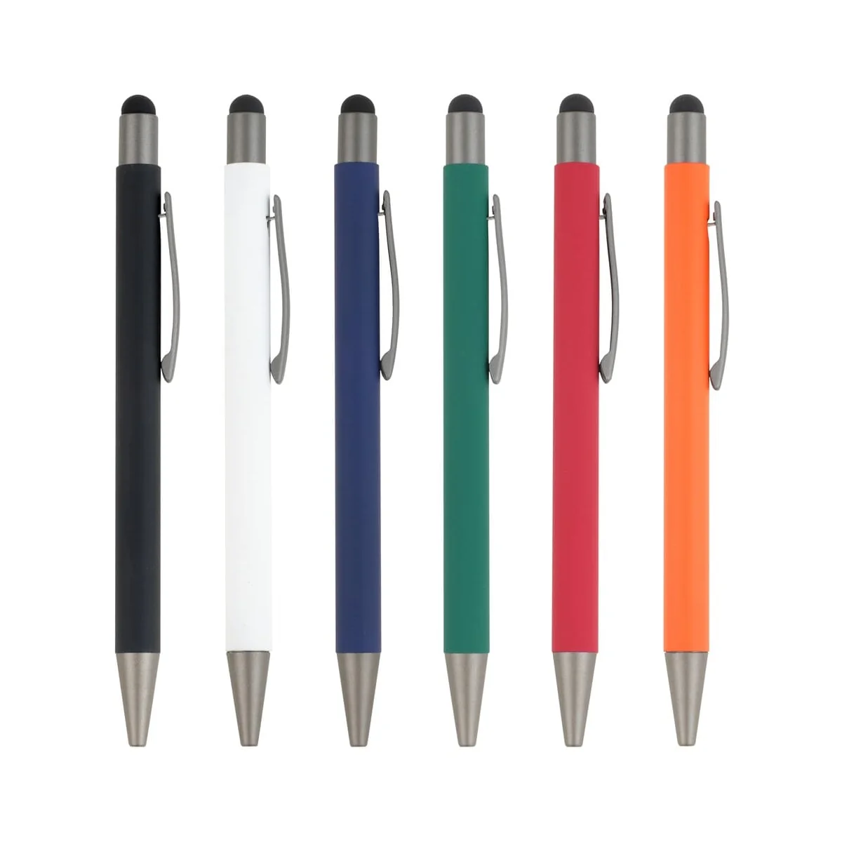 Stylo Métal Mat Soft Touch avec Pointe Tactile Personnalisé – Goodies High-Tech Maroc
