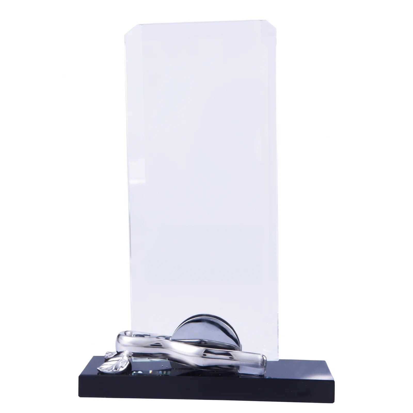 Trophée cristal rectangle personnalisable pour cérémonies d’entreprise