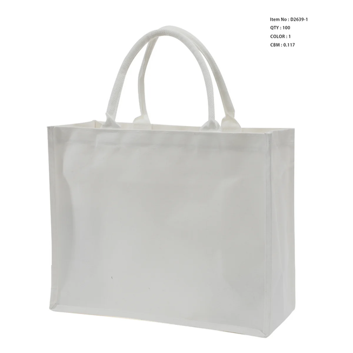 Sac en toile de coton laminé 39x32x16 cm personnalisable