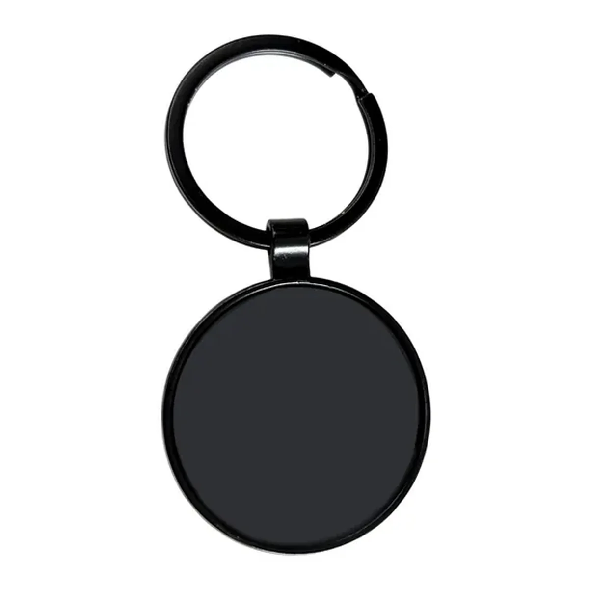 Porte-clés métal rond finition mate personnalisable