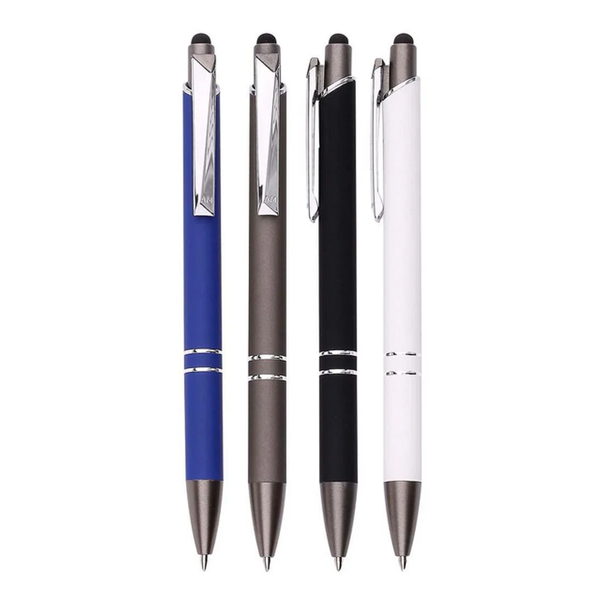 Stylo métal tactile mat 2 anneaux