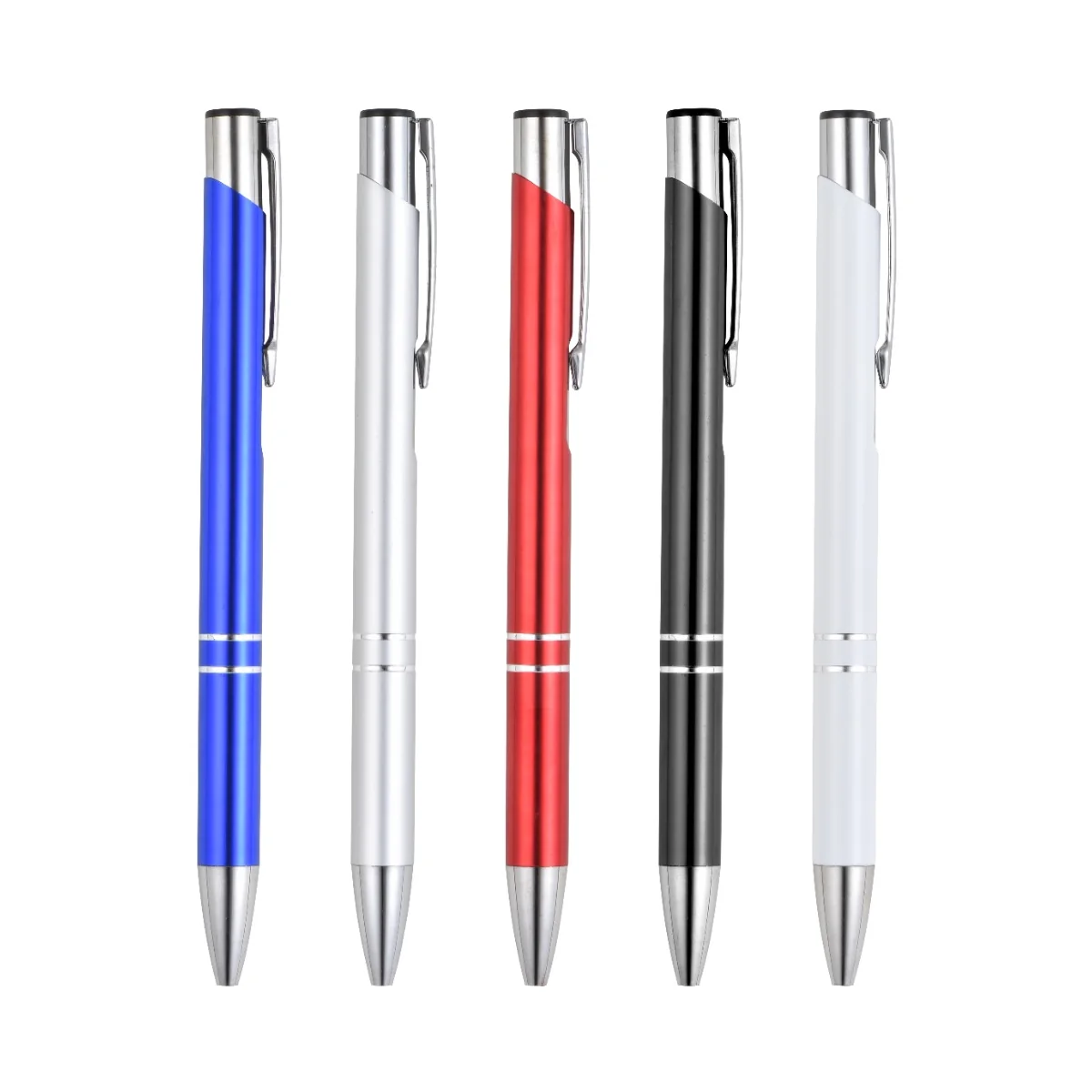 Stylo metal double bagues