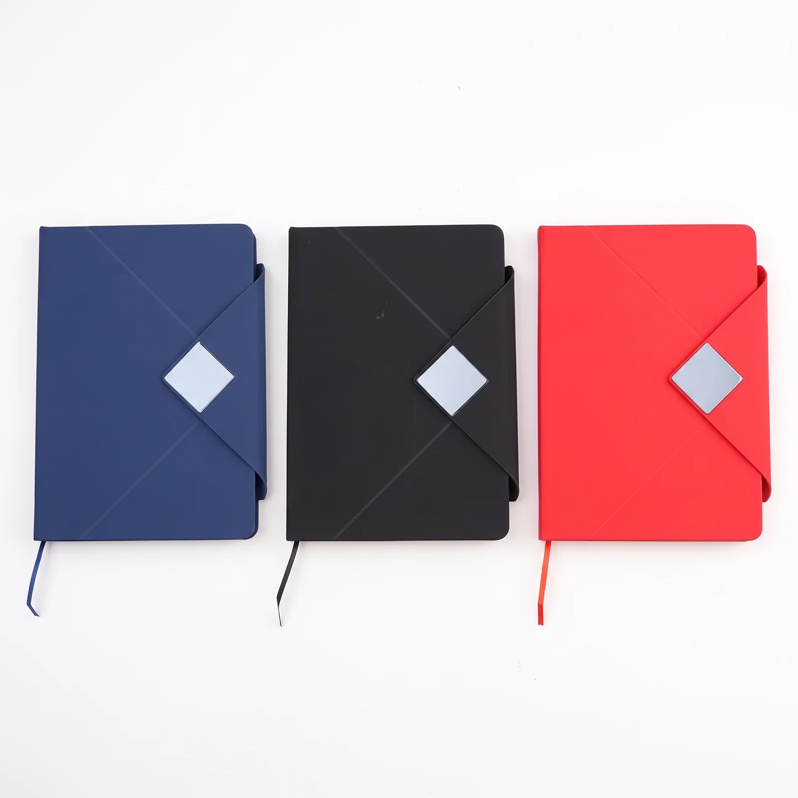 Bloc note A5 personnalisable avec fermeture plaque losange aimanté