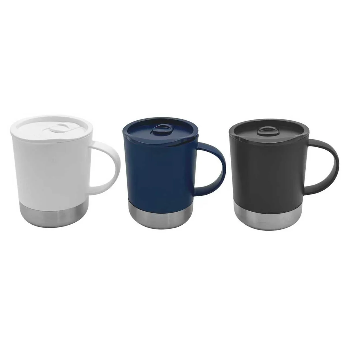 Mug Plastique 330ml avec Socle Inox Personnalisé – Goodies Bureau Maroc