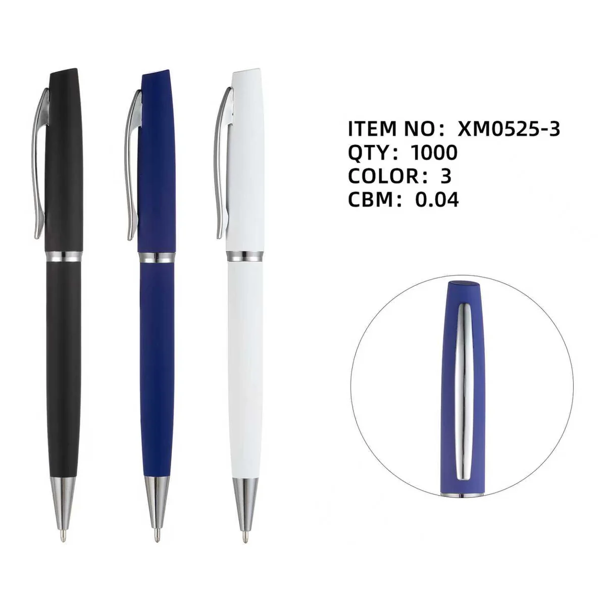 Stylo Métal Royal Soft Touch Mat Personnalisé – Goodies Luxe Maroc