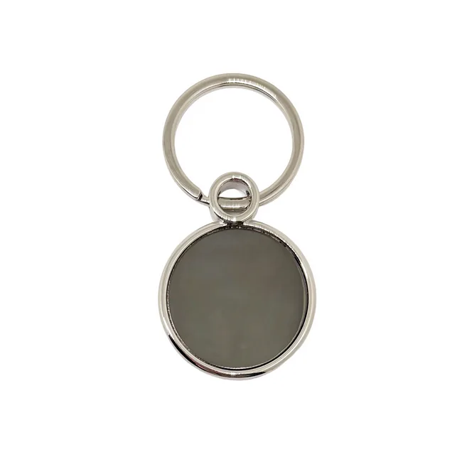 Porte clés métal rond deux faces personnalisable