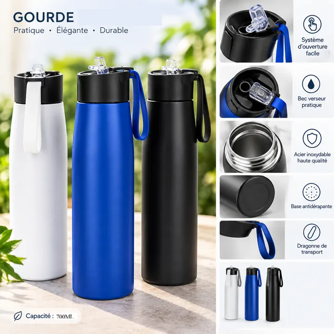 Gourde isotherme en inox 700 ml personnalisable pour entreprises
