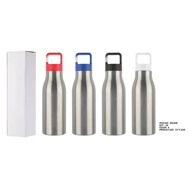 Gourde isotherme inox 700 ml couvercle mousqueton personnalisable