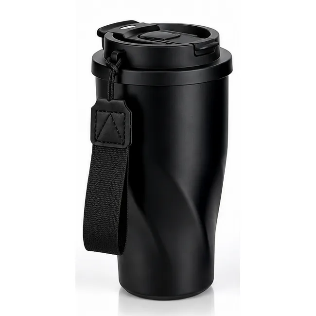 Mug isotherme inox twist avec anse en tissu (réf. YT26051502)